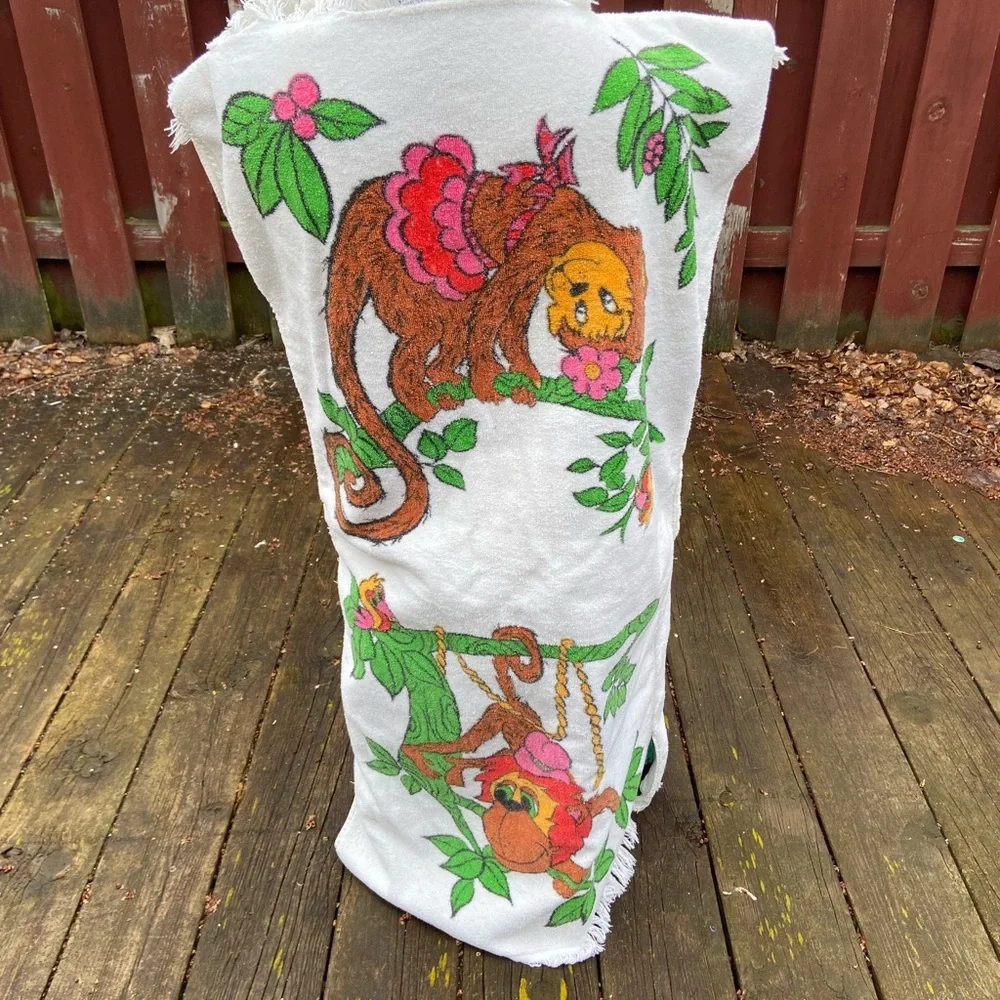 Cannon Monkey Towel Handmade Cover Up